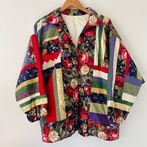 Quilted Colorful Patchwork Jacket - One of a Kind